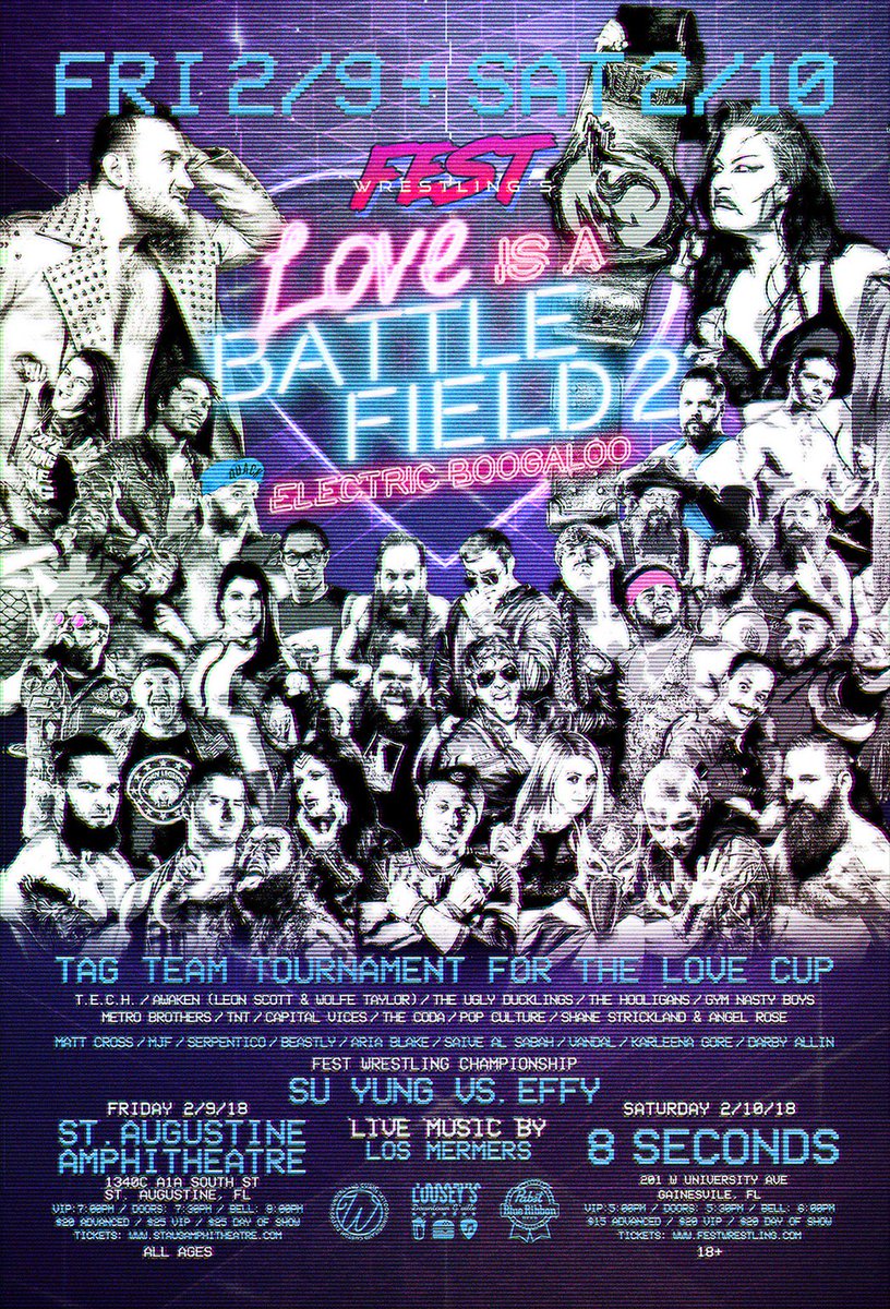 FestWrestling's tweet photo. Round 1 of the #LOVECUP begins tomorrow in St. Augustine!! 
🎟: https://t.co/GgzD84Jq1W https://t.co/47WhF3SE3R