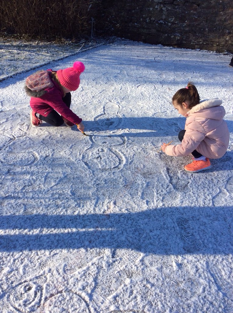 GwynfrynY's tweet photo. Hwyl yn yr eira. Fun in the snow. #marcio #markMaking #drawingPictures #tynnuLluniau #formingletters #ffurfioLlythrennau #cyfnodsylfaen #foundationphase π¨οΈβοΈβοΈ https://t.co/zE8PNkJR3K