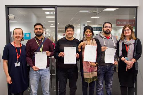 bbcollege's tweet photo. Four students from Blackburn College have been involved in a national pilot scheme to promote British Sign Language within secondary school curriculum - read the full story here - https://t.co/VqhiffxC6p @SignatureDeaf 
#DiscoverBlackburn #Britishsignlanguage #LearningBSL https://t.co/5WP7bN9imi