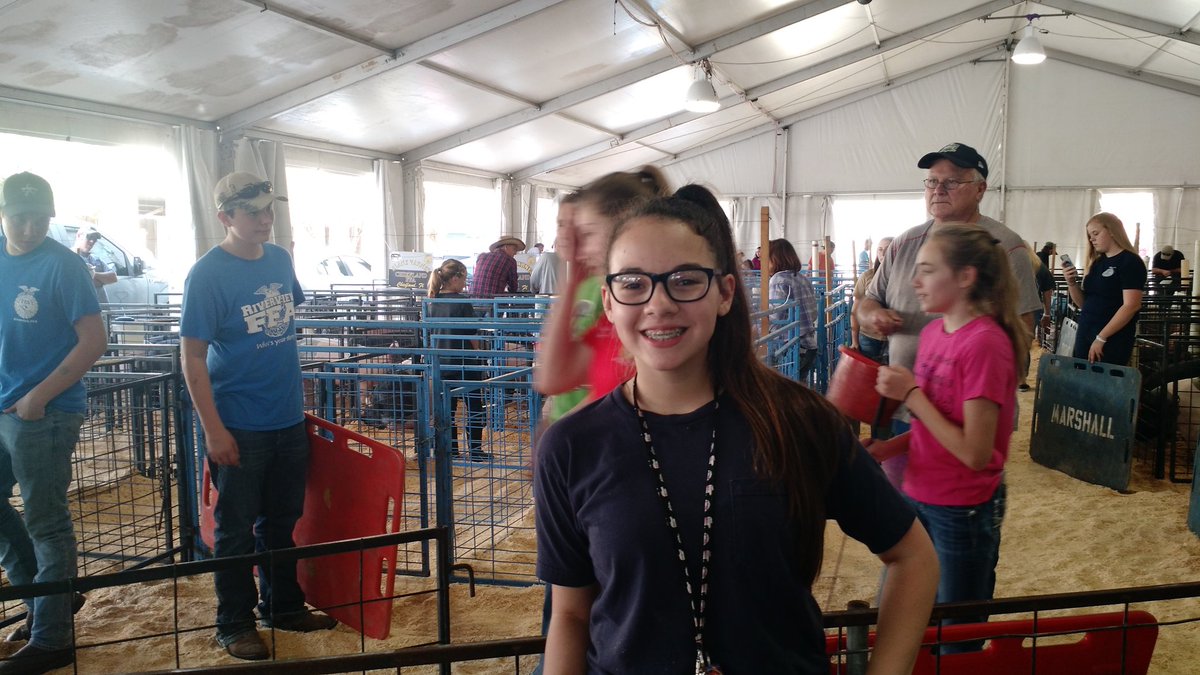 EnglishJFFA2016's tweet photo. State Fair swine check-in is a success! Maui weighs 268lbs and is  ready for show! Great job Alicia Schaak!!! #WeAreLMS #OneLecanto https://t.co/8duVOH5OWg