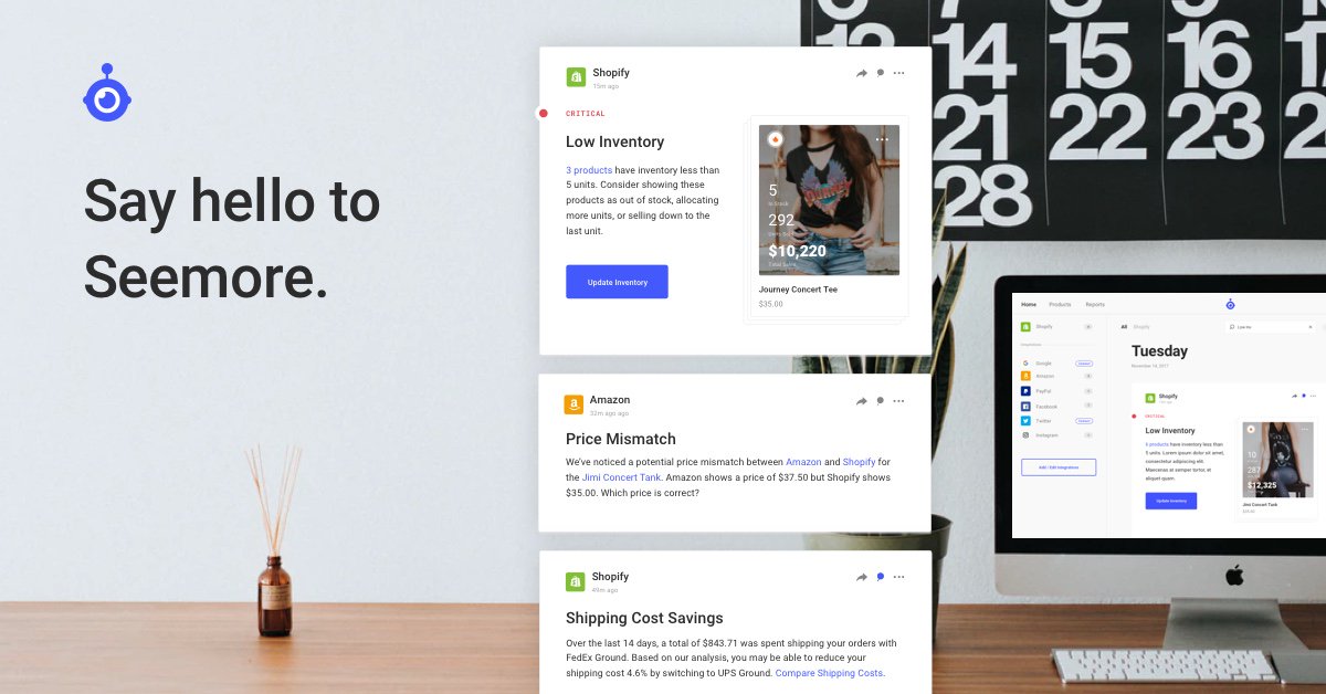 HelloSeemore's tweet image. Check out our feature on @BetaList 
We aim to simplify the day-to-day of running a store so you can spend less time managing your store, and more time doing what you love.

Share some of that love and like, share, comment on the listing 😍
betalist.com/startups/seemo…