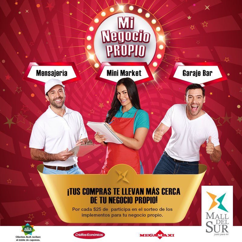 malldelsur's tweet photo. ¿Ya estás participando en nuestra promo? Participa en #MiNegocioPropio y gana los implementos para iniciar tu negocio propio. https://t.co/7MsEUBOZlg