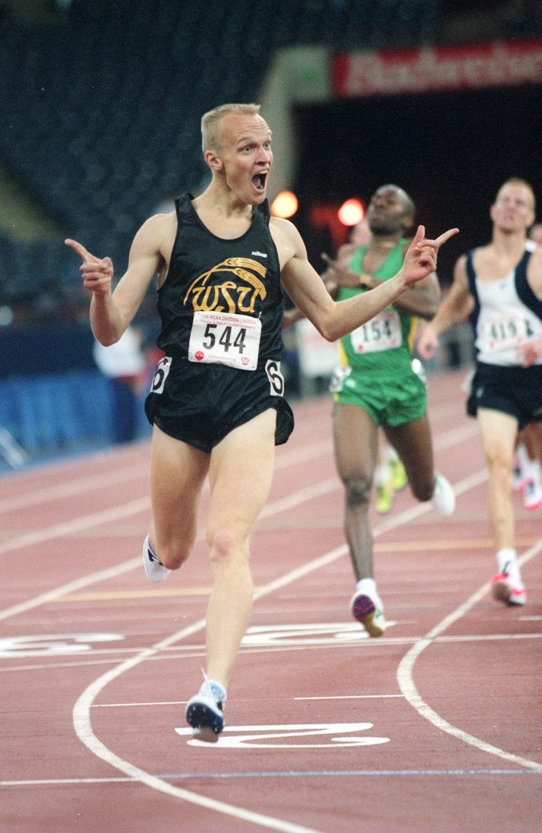 NCAATrackField's tweet photo. On this day in 1997, Wichita State's Einars Tupuritis ran the 3rd fastest Collegiate 800m with a mark of 1:45.98. This mark still stands in the record books tied at No. 8 All-time.  #TBT https://t.co/ZdQ2cd9V8G