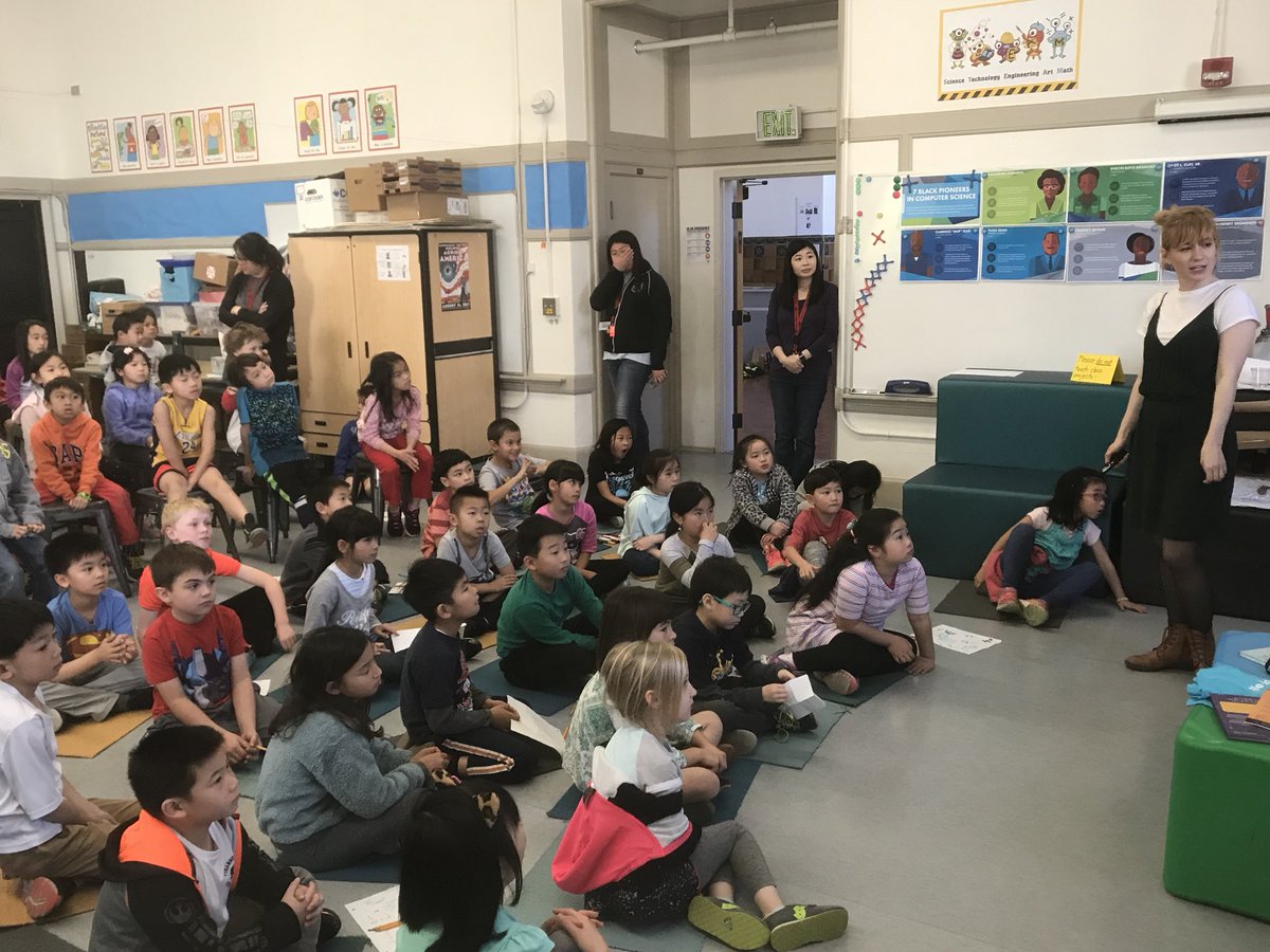 Students explore what the Internet looks like, just like Ruby does in the forthcoming third <a href="/hellorubyworld/">Hello Ruby</a> book by <a href="/lindaliukas/">Linda Liukas</a>. Look out for it in October 2018! #CSinSF #CSforAll #csk8 <a href="/SFUnified/">SF public schools</a>