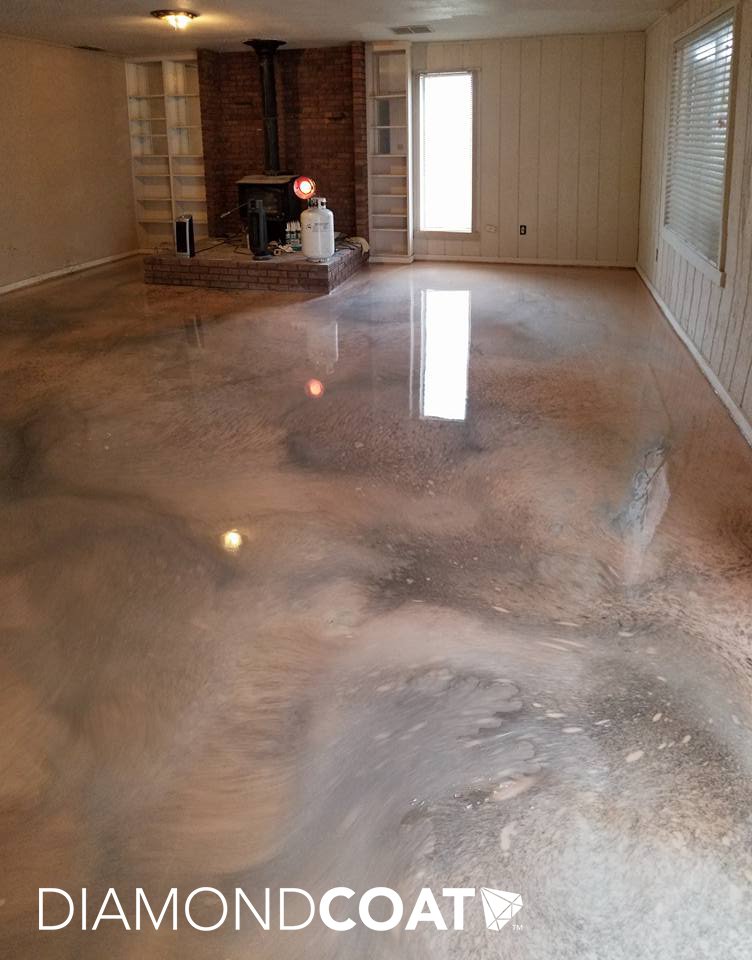 diamondepoxy's tweet photo. This almond, charcoal, and pearl color combination is a classic option for Diamond Floors. What name would you give this pattern? https://t.co/LYKqGgJubO