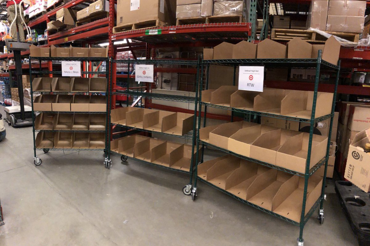 You see us rollin’ and sortin’ 👗👜 

1831 bringing the new softlines sort to life 🚗 #jumponboard #efficiencywin  

<a href="/Eleah_target/">Eleah Gordhamer</a> <a href="/JansonKinsley/">Janson Kinsley</a> <a href="/Howard_JoshT/">Josh Howard</a>