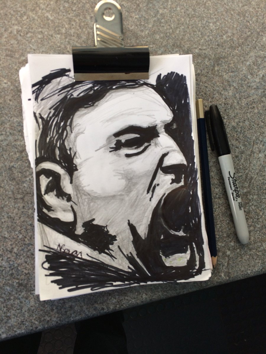 STANDBACKART's tweet photo. Quick #sketch of @SwansOfficial manager King #CarlosCarvalhal #yjb #scrappad #drawing https://t.co/e7pfvKIrxG
