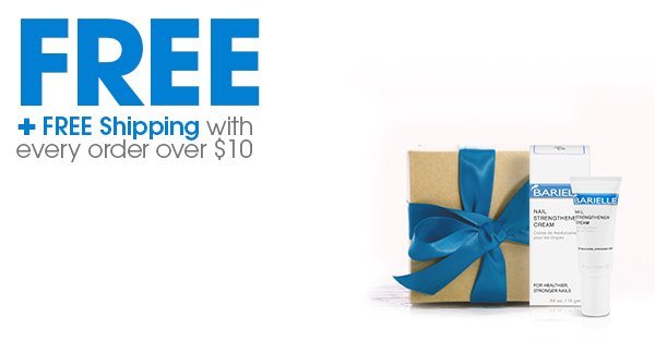 #Barielle wants to give you a #FREE .5 oz Nail Strengthener Cream‼️All you have to do is have a purchase of $10 or more❕ Don't miss out on tis great deal that starts today bit.ly/2yauTuL