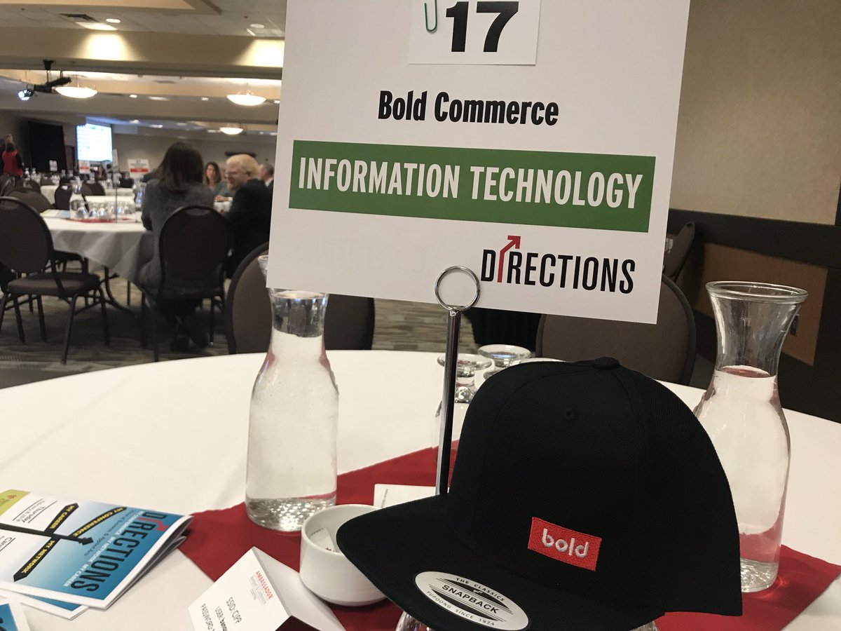 bold_commerce's tweet photo. If you’re at @DirectionsRRC and interested in getting into the amazing world of IT, come by table 17 and meet one of our co-founders @jasonnmyers
Free hats to awesome future Bold Developers and employees 🙌💯 #Directions2018 @RRC https://t.co/JWcTV5uiXI