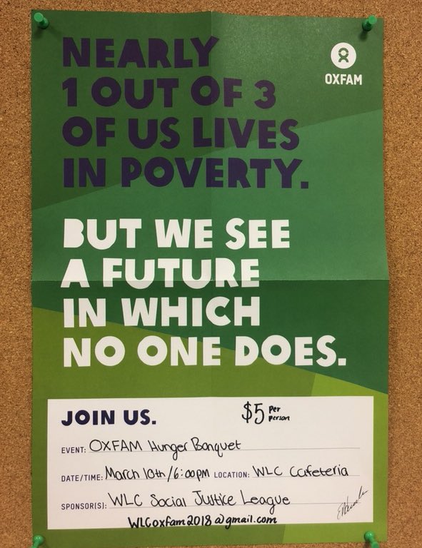 centralsjl's tweet photo. Please join us at the WLC Oxfam Banquet on March 10th at 6:00pm. RSVP to WLCoxfam2018@gmail.com. Admission is $5. We hope to see you there! @PrincipalMorgan @WalledLkSchools @kennethgutman https://t.co/MhEGQKwDGP