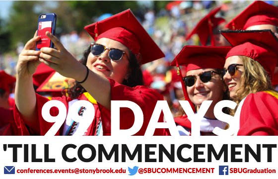 SBUCommencement's tweet photo. SENIORS! There’s only 99 days until May Commencement!
The deadline to apply to graduate is March 1st, so don’t miss it!
Visit your SOLAR account and go to: Student Records &amp; Registration → Degree Progress/ Graduation → Apply for Graduation. https://t.co/pVco5yY9tN