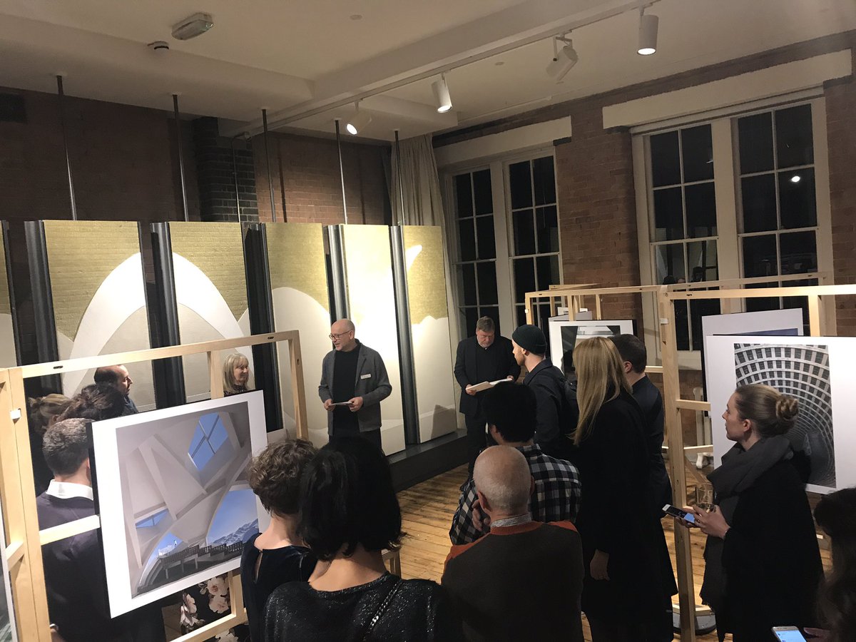 IainGodwin's tweet photo. Building Images exhibition at sto Werkstatt launched by Richard Walker and @a_e_croft https://t.co/4g2vUc0sAS