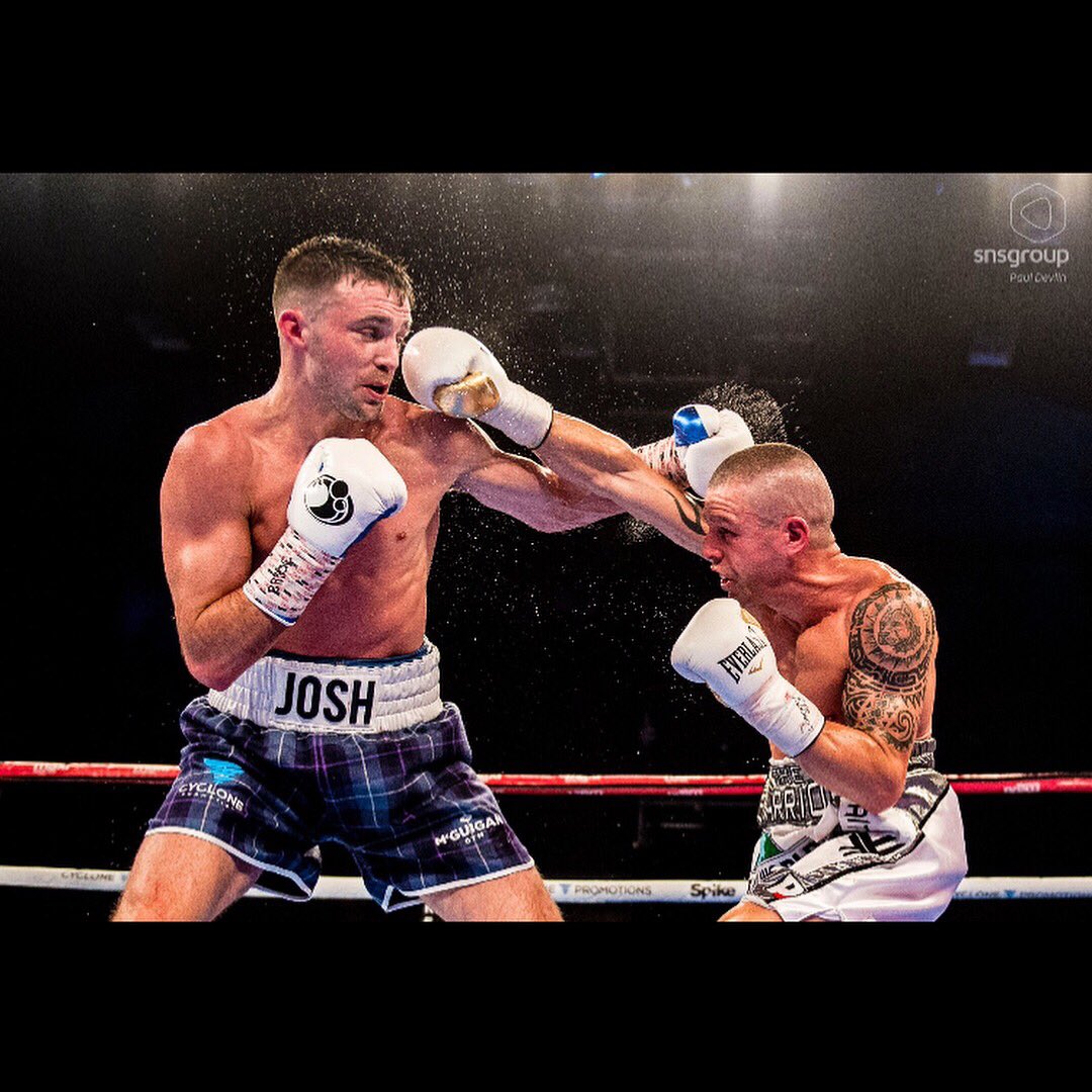 JoshTaylorBoxer's tweet photo. Love this action shot of myself &amp; Warren Joubert exchanging some leather. It’s very similar to picture in the final scene of the Rocky 3 film 😊👌🏼 #Balboa #Creed #Taylor #joubert https://t.co/X41ge8btE8
