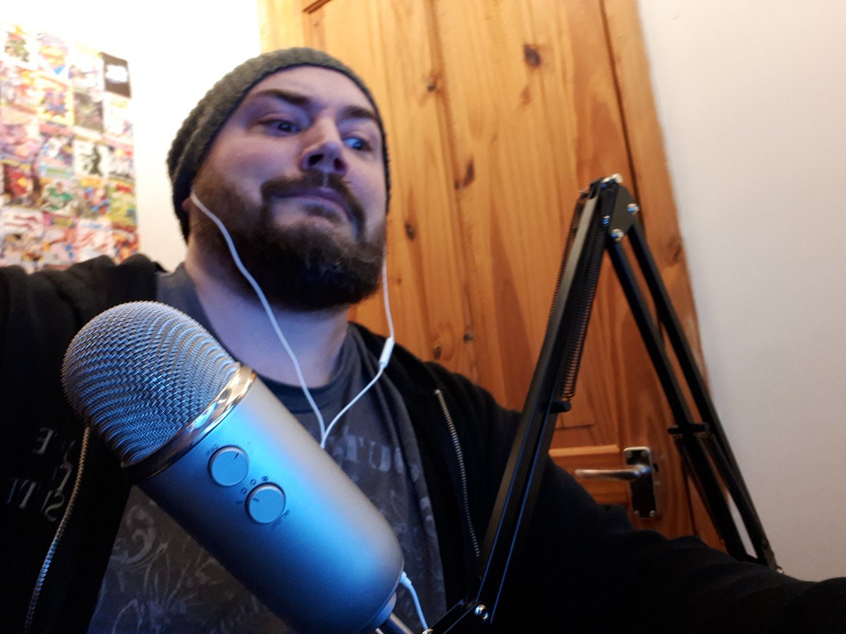 Drevlan83's tweet photo. Finally got an arm for my #Yeti mic. Not guna lie im scared. #Twitch #streamer #gamer #smallstreamers #TheRagingBeard https://t.co/QN0mVMUmuD