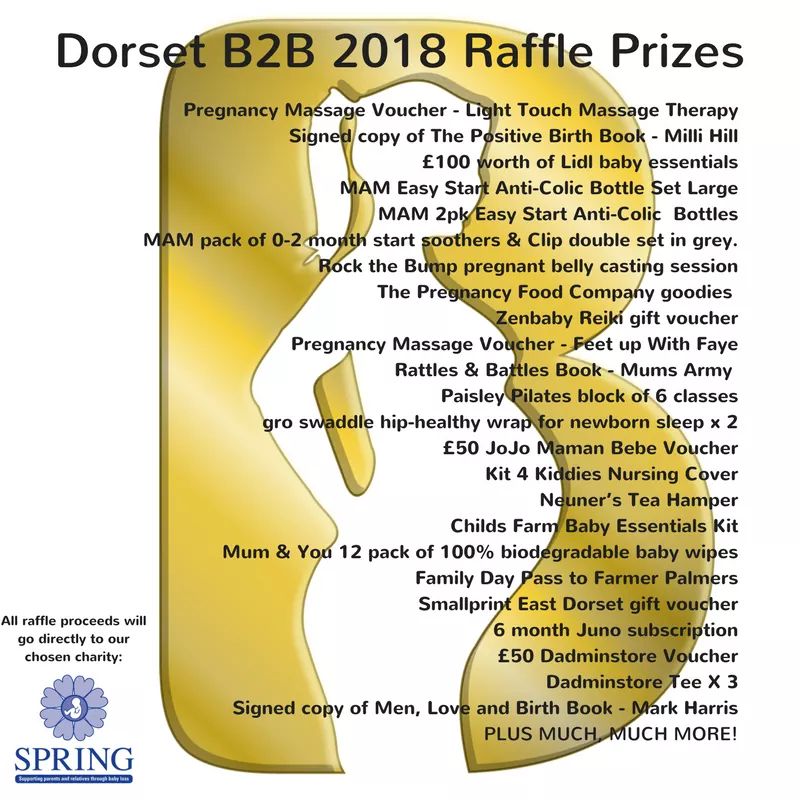 bump2babyshow's tweet image. Your £5 ticket to Dorset Bump to Baby Show 2018 includes automatic entry to our raffle. We already have some AMAZING raffle  prizes up for grabs.  All raffle proceeds will go directly to our chosen charity, SPRING Support. #DorsetB2B #SPRINGsupport #charity #bournemouth #dorset