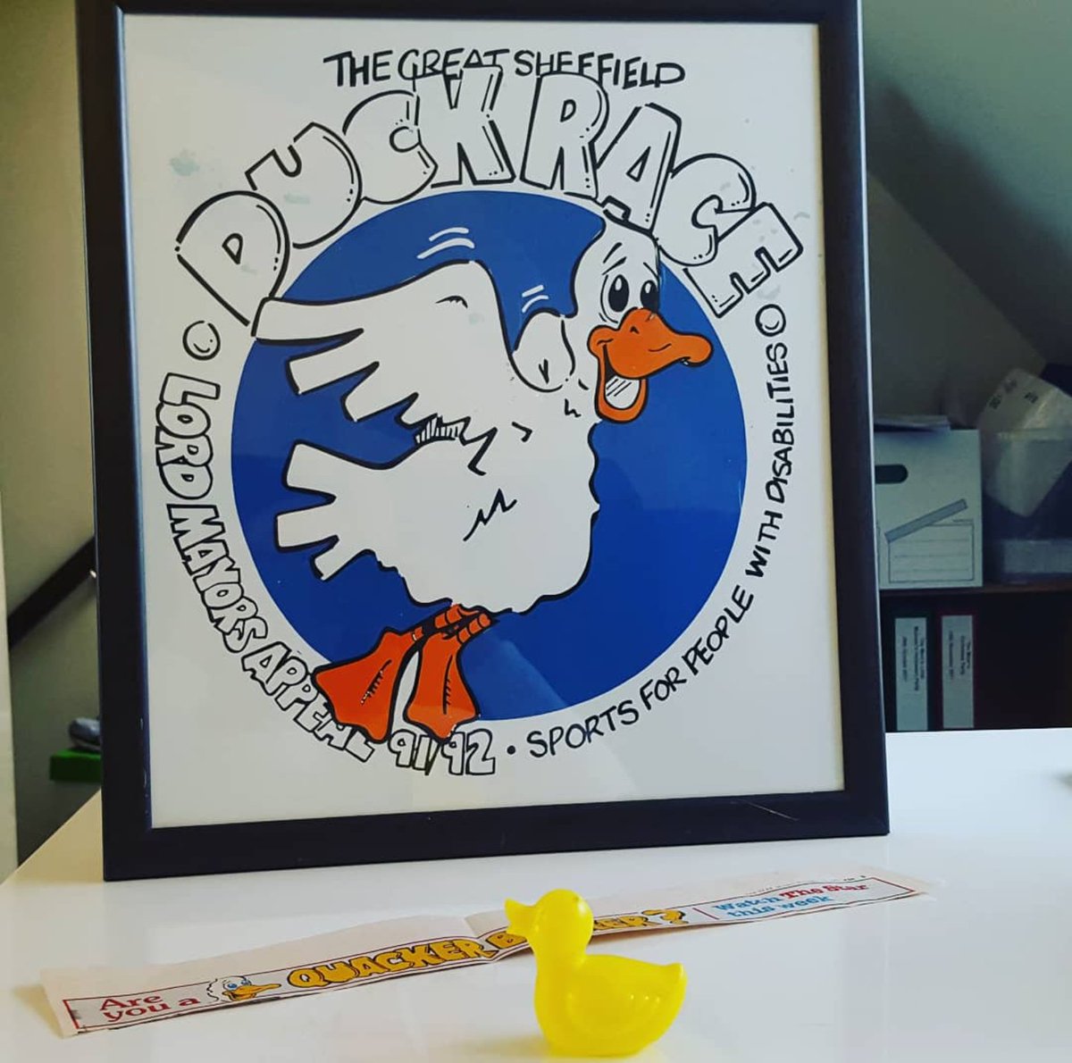 #ThrowbackThursday to 1991 and the Great #Sheffield Duck Race - one of the first events organised by our Scott! We even have one of the original ducks still! #sheffield #events #1991 #wekeepeverything #sheffieldissuper