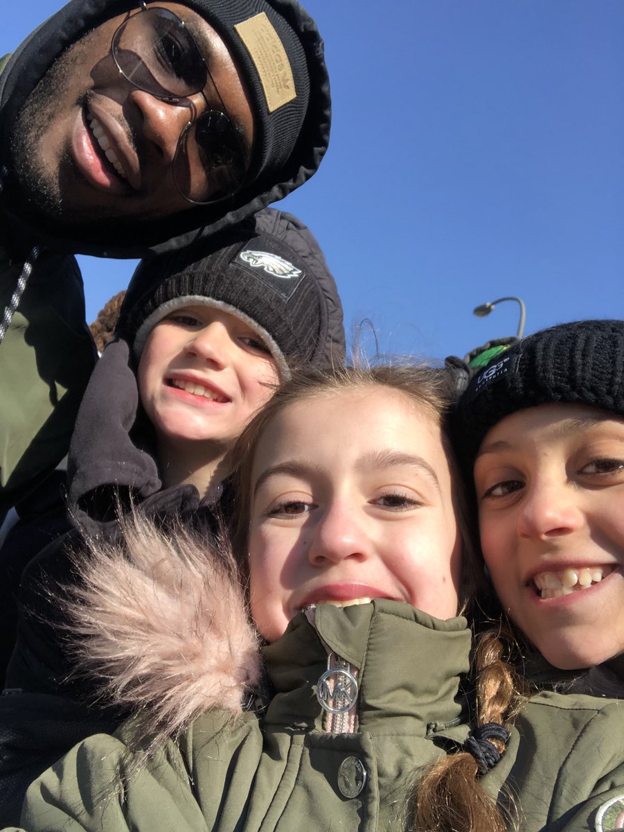cmalatino's tweet photo. @nelsonagholor thank you for the championship and for being real enough to take a selfie with my 9 year old at today’s parade! #FlyEagelsFly https://t.co/QxR3GOzkWq