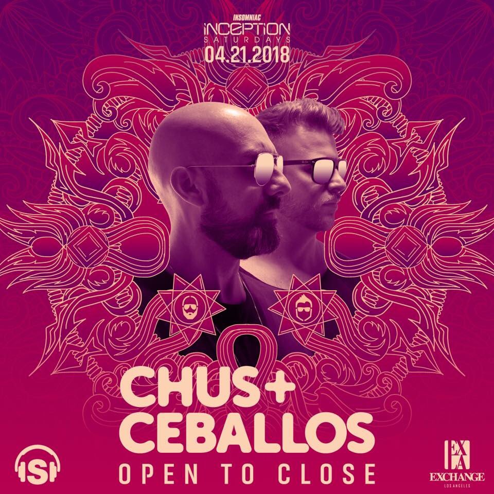CarrieEXLA's tweet photo. Saturday | 4.21 | CHUS + CEBALLOS - Open to Close!

Limited promo code for $5 OFF: STEREO
https://t.co/o0cz92iSJP https://t.co/cOq0Ewbrx6