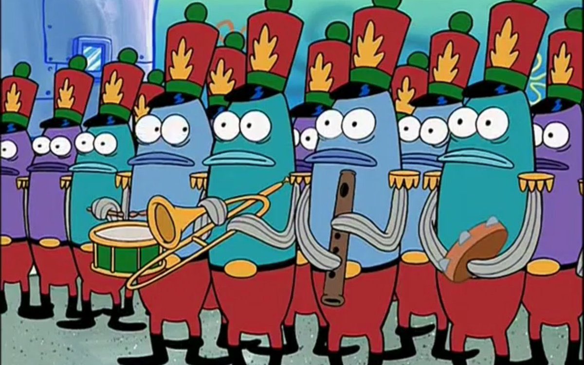 peterjmarshall's tweet photo. WOW a parade! 
hi parade! 
hi tuba player! 
hi drummer! 
hi guy with the cymbals! 
hi trumpeter! 
hi tambourine girl! 
hi timbale man!
hi didgeridoo player!
hi triangle player!
hi guy with the kettle drum!
hi pianist!
hi guy with the flute!
and HELLOOOOOOOOO DOLLY! https://t.co/d53tCtkPVC