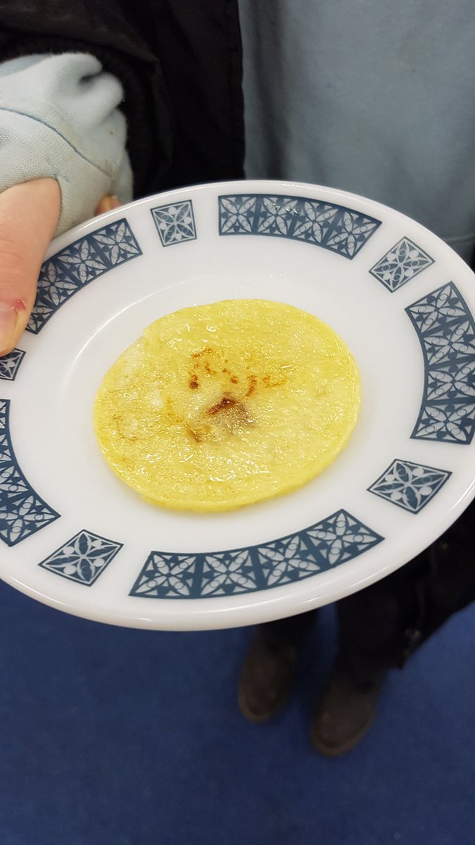 Tin can pancakes with Senior Section. @GGSurreyEast