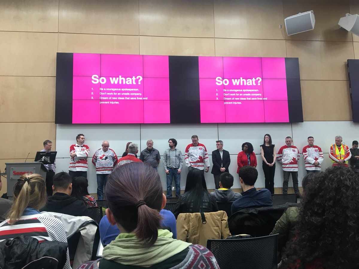 christineodun's tweet image. You have power and a voice - health and safety awareness needs to be emboldened and we youth can make great changes. Let’s be brave! #MySafeWork @mysafework @SenecaCollege