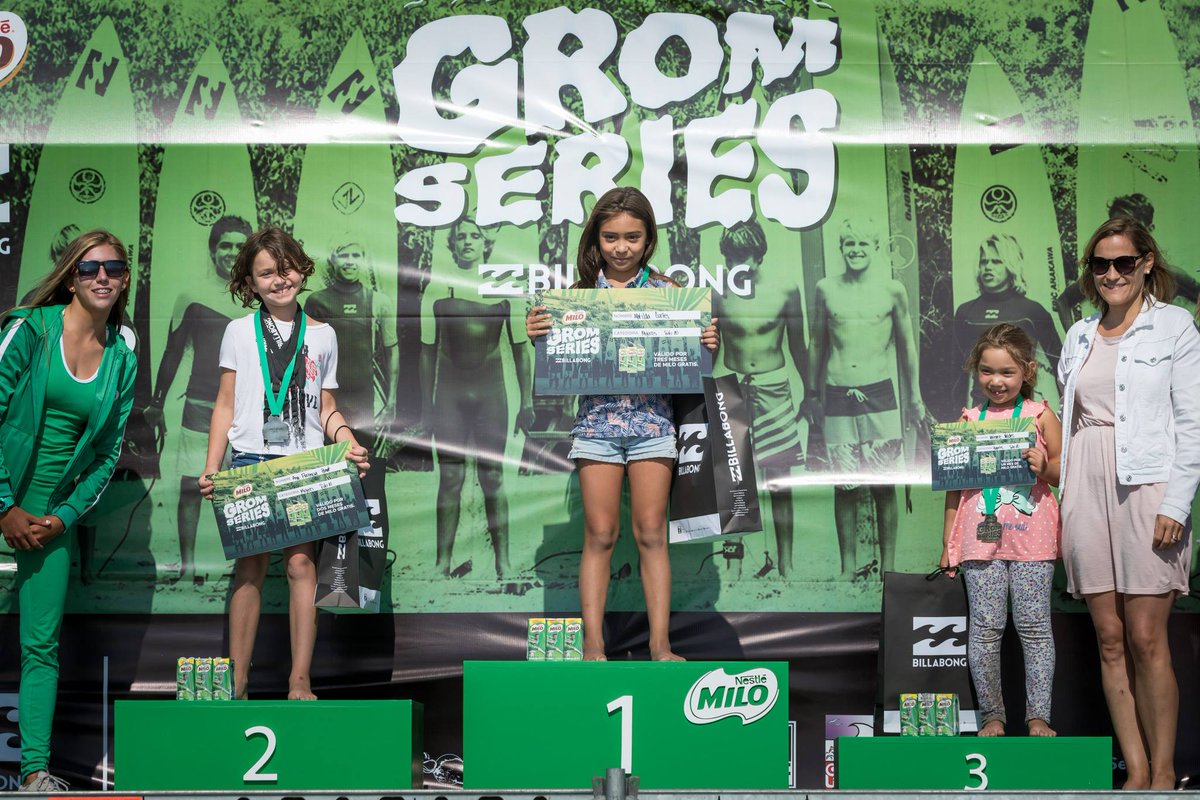 INDChileOficial's tweet photo. CAMPEONAS EN EL SURF 🏄♀️/ En La Serena se desarrolló el MILO Grom Series, evento acogido a la Ley de Donaciones Deportivas. En la categoría U10 las ganadoras fueron Matilda Cortes 🥇Ana Florencia Panatt🥈y Vaitiare Valdés🥉#Melapuedo FELICITACIONES!👏📷https://t.co/wIzr06PdeG https://t.co/AcImq9vgHo