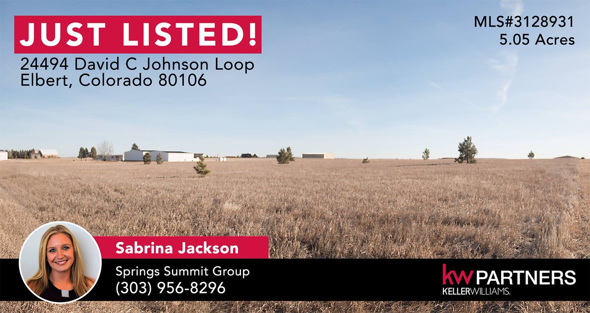 kwsummitgroup's tweet photo. Great location near Kelly Air Park in Elbert County. If you have any questions, contact Sabrina Jackson at (303) 956-8296! 🛩️

#build #coloradorealestate https://t.co/8gZl2K5Nyw