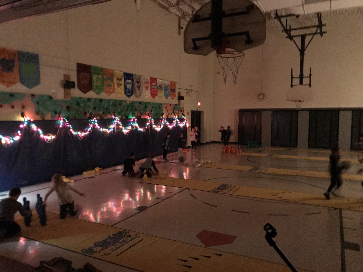 Mr. Allen created a magical cosmic bowling experience in the gym today —  students have never been so excited to practice their use of opposition! <a href="/D45Schools/">School District 45</a> <a href="/D45Westmore/">Westmore School</a>