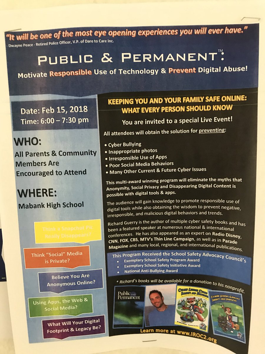 MabankJrHigh's tweet photo. Calling All Parents! MISD is offering a FREE Safety Internet Program for parents, students, and our community. See you there! #keepyourkidssafeMJH #everychildcountsMJH https://t.co/9pt5vAfpZL