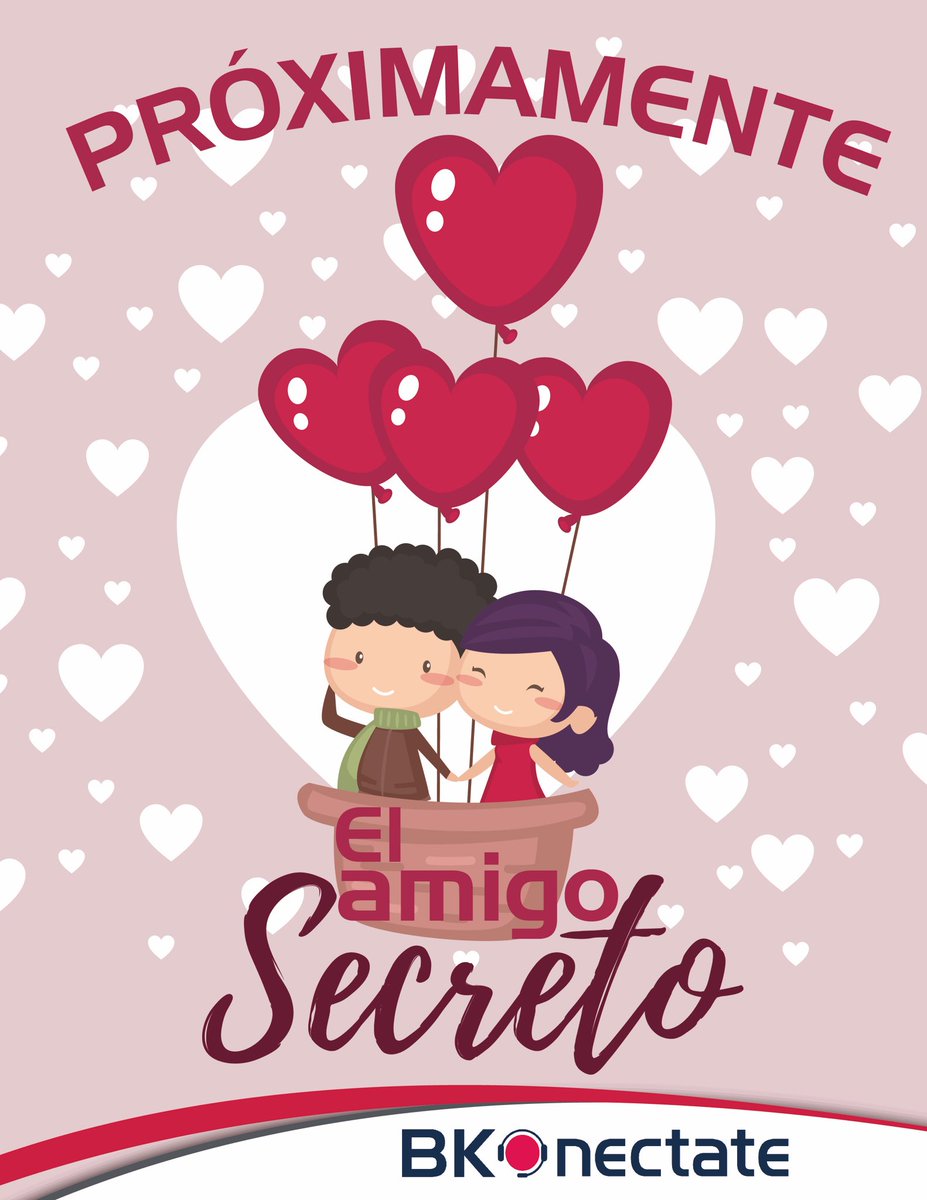 BKonectate's tweet photo. ¡PRÓXIMAMENTE! #ElAmigoSecreto
Mantente atento de nuestras redes sociales para saber más al respecto.
#FamiliaBconnect #BKonectate https://t.co/JIvxb14hMm