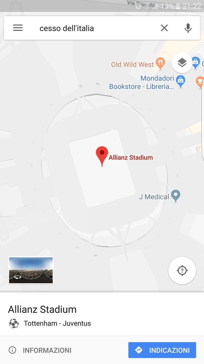 Giacru75na's tweet photo. Basta #digitare queste #dolci ed #innocenti #parole su #maps e guardate un pò che succede 😂😂😂 ormai tutti lo sanno!!!! #ADREMEVUJ #JUVEMERDA #FinoAlConfine #Finoal41Bis #Le7end #ItsTimetoCry #CARDIFF #BaciamoleMani 
@Ruttosporc @19_26NAPOLI @pepromano @OptaJuve @Seba_H17
😂😂 https://t.co/l80Q7b3J3T