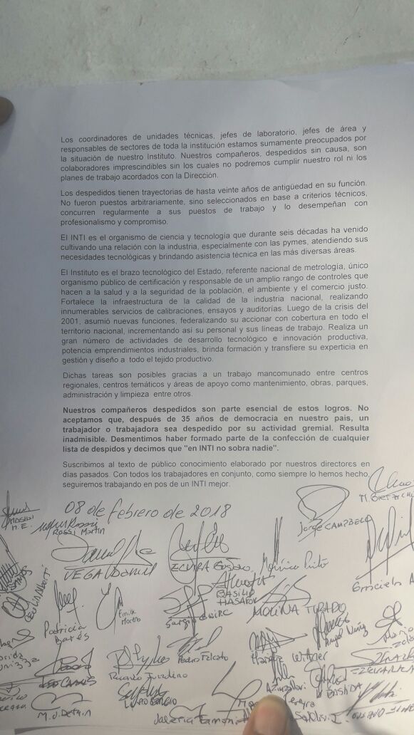 Intilucha1's tweet photo. Mirá lo que dicen jefes, coordinadores y otros mandos medios del INTI https://t.co/QBD64oIgY4