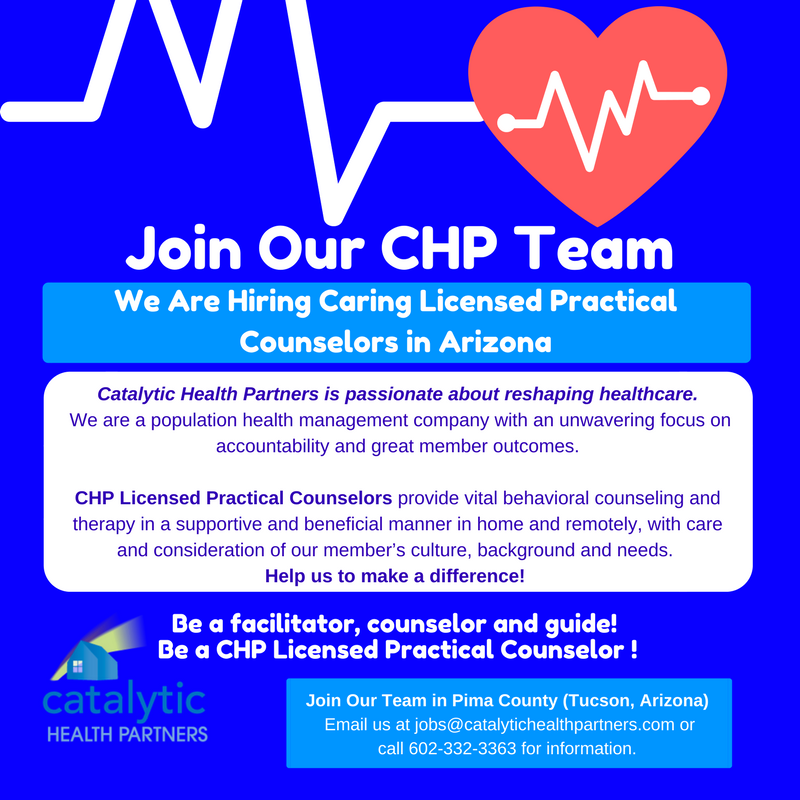 SusanCordtsCHP's tweet photo. We are #hiring for our in-home #health management population company in #Ariona. We need care coordinators, RNs and more! Go to https://t.co/JmCguWmGRz to learn about us. Here is a #job opportunity for #LPC professionals. Join us to make a difference! https://t.co/V3Svy9bWEi https://t.co/GrTNPlrWOs