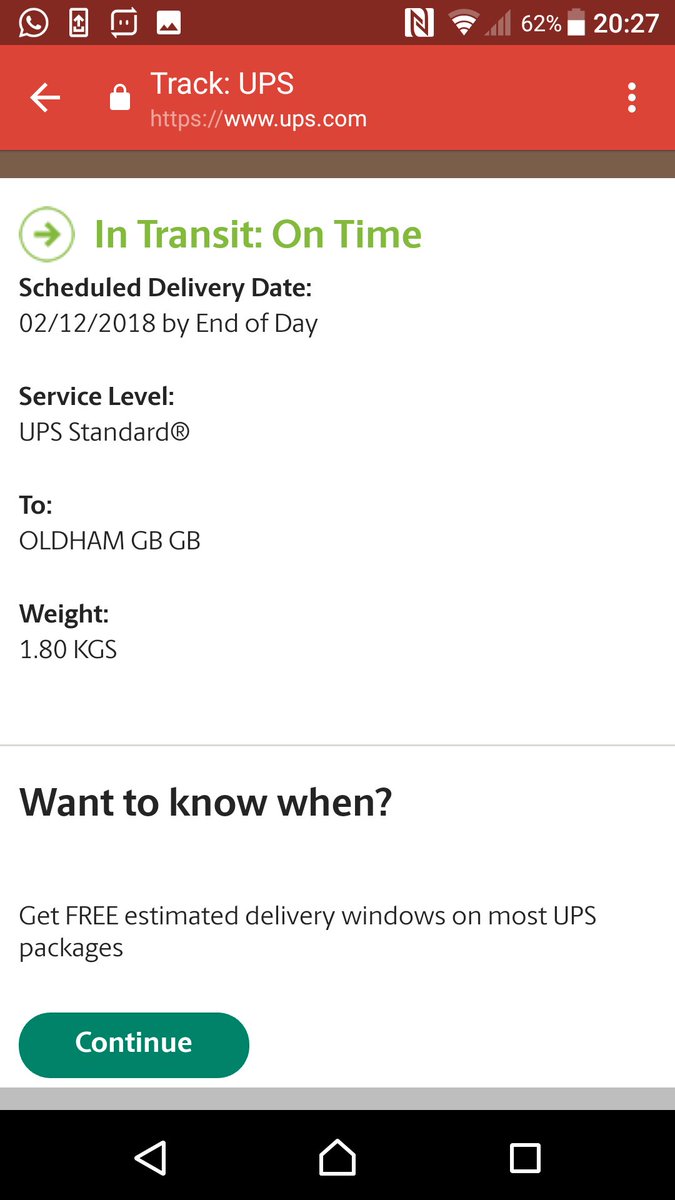 aquariusdgs's tweet photo. @UPS Is this the truth this time? Will it actually come on Monday or am I going to be let down again? https://t.co/j6vGufIXmp