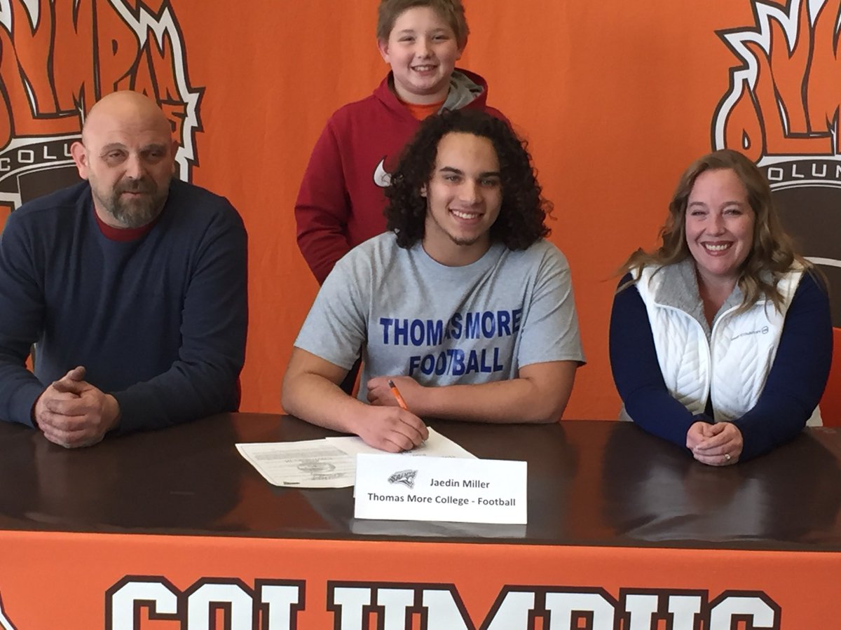 OlympiansAD's tweet photo. Jaedin Miller will play next year at Thomas More College. https://t.co/suSaCime1y