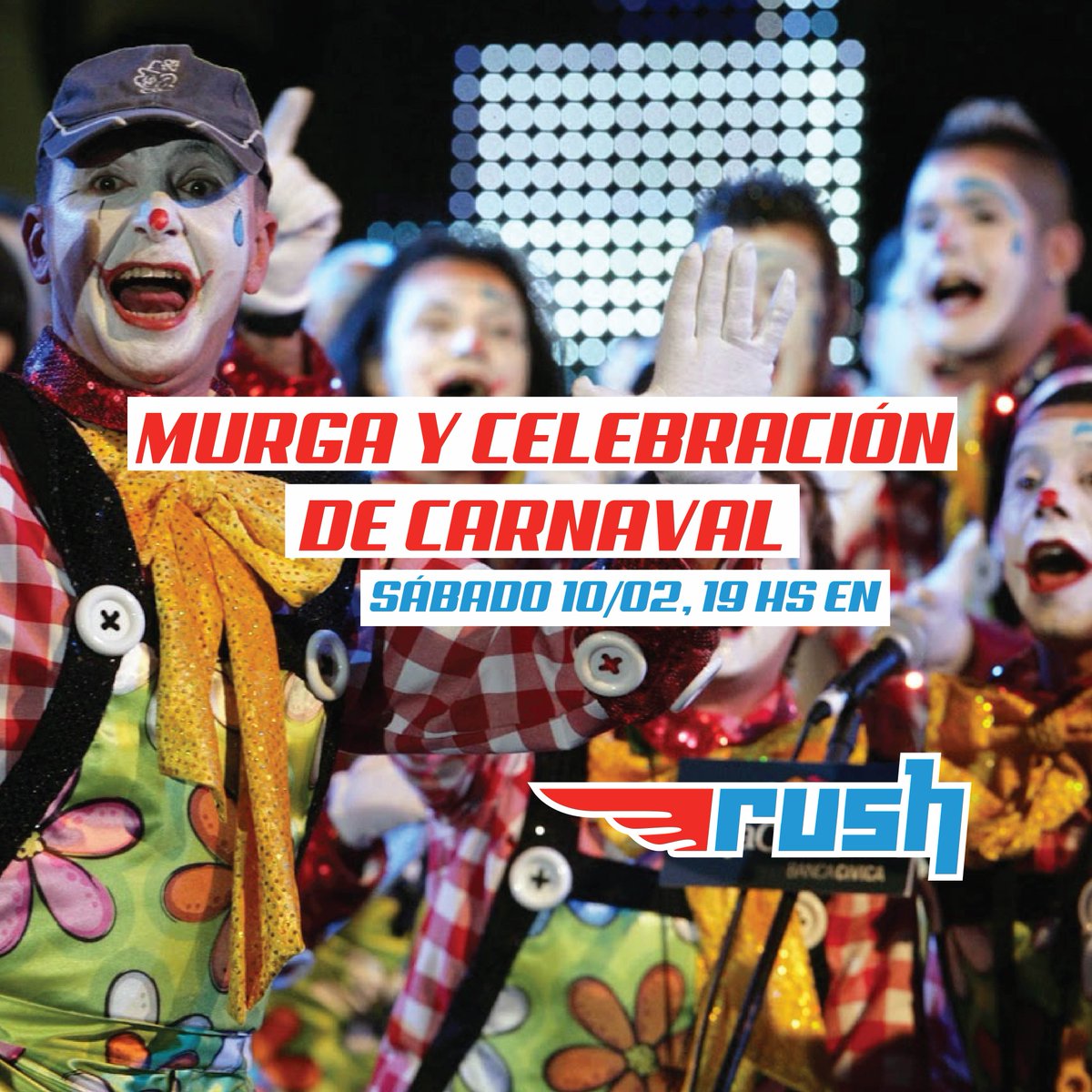 ¡Celebrá el Carnaval con nosotros!  Venite el sábado con tus amigos y bailá al ritmo de la música y la alegría con la murga que pondrán Los Bohemios de Del Viso 💥 #RushArgentina es #DiversiónSinLímites