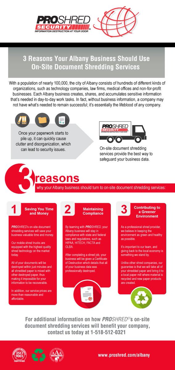ProshredAlbany's tweet photo. 3 reasons your Albany business should use on-site document shredding services: https://t.co/dZ7J0Y5E15 https://t.co/uy2ExGJHKi