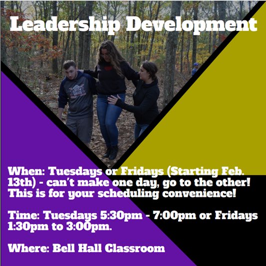 CurryResLife's tweet photo. The Leadership Development Program is up and running this semester. Show up either on Tuesdays at 5:30pm or Fridays at 1:30pm (both in the Bell Classroom). Questions? Email activities@curry.edu for more info. https://t.co/x2z6H4ybU4