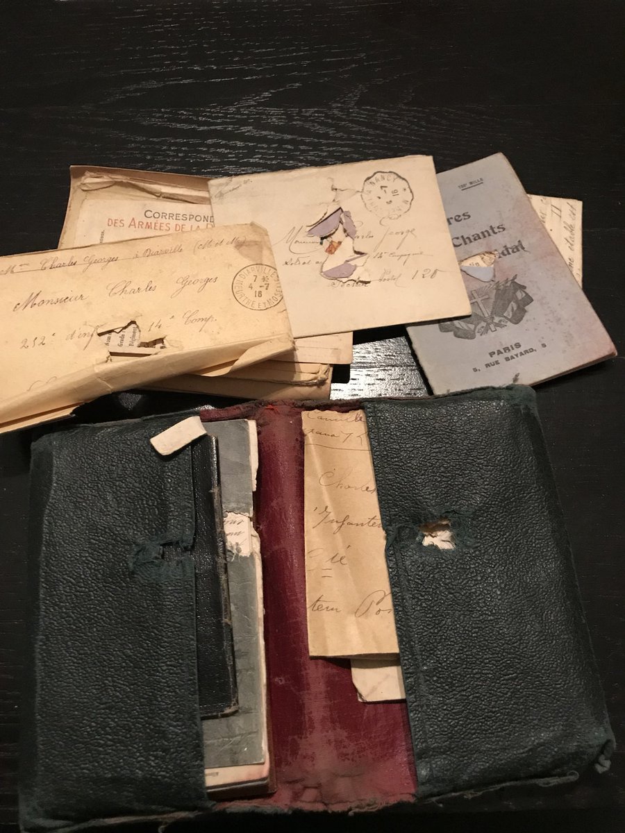 Chattancourt's tweet photo. A la mémoire de Charles Georges originaire de #MeurtheetMoselle tué entre #Chattancourt et #Esnes en #Meuse le 12/7/1916. Ses effets personnels ont été retourné à sa famille (dont la dernière lettre de sa femme) #1J1P #WW1 #MPLF #BatailledeVerdun #Argonne #WW1 #Dogtag #Memoire https://t.co/j978kmmqlo