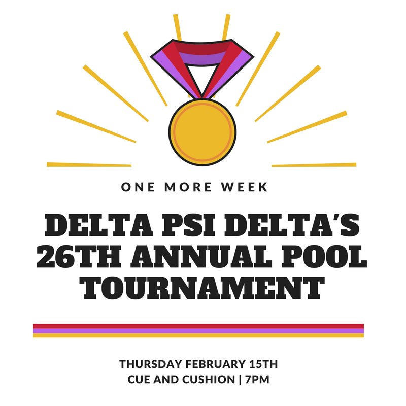 DPsiD_Alpha's tweet photo. There is one week left until our pool tournament make sure to use this link to register! https://t.co/2oZnB3CDCw https://t.co/Odog8FrHQt