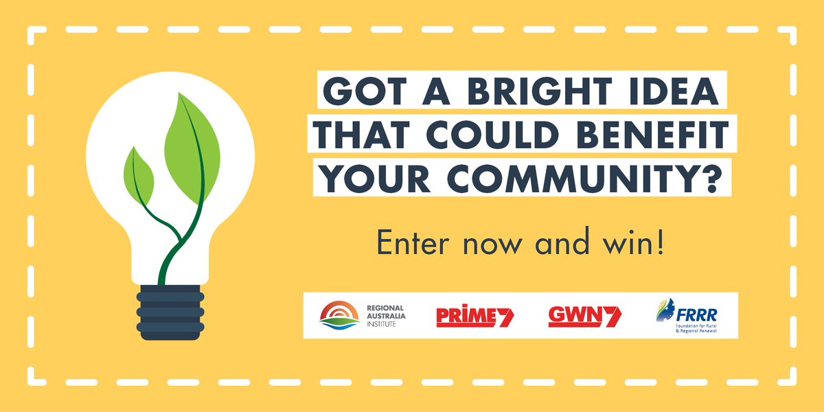 Don’t let that lightbulb moment fizzle out! The <a href="/RegionalAus/">Regional Australia Institute</a>   Lightbulb Moments competition is only open for entries until Feb 11! ow.ly/IQNw30hZ4Rp