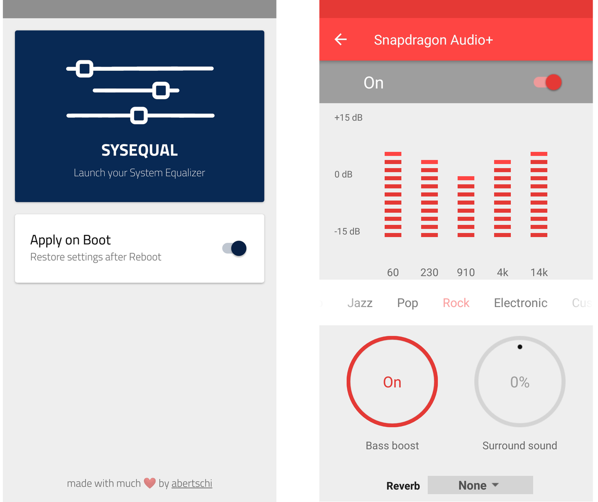 andrinbertschi's tweet photo. #Sysequal is a small utility app to launch #Android's stock Equalizer: Many ROMs come with an Equalizer builtin but not always available in system settings. Sysequal launches your stock EQ and restores configs after reboot. https://t.co/0Q8XWhV3wC #eveningHack https://t.co/Tm2ANh5SjR
