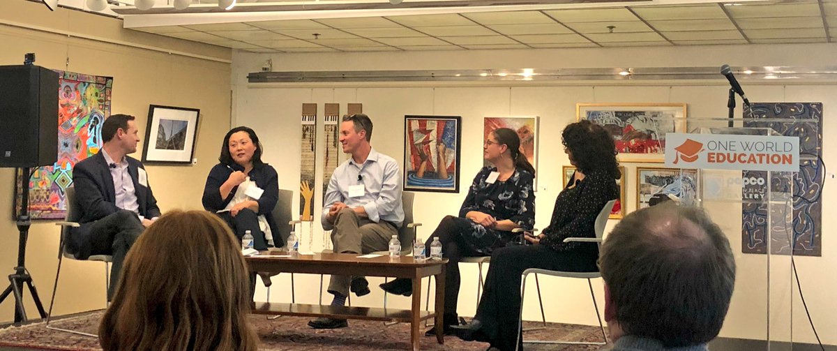 brianjpick's tweet image. All-star panel of ed leaders at today’s @OneWorldEdu symposium.