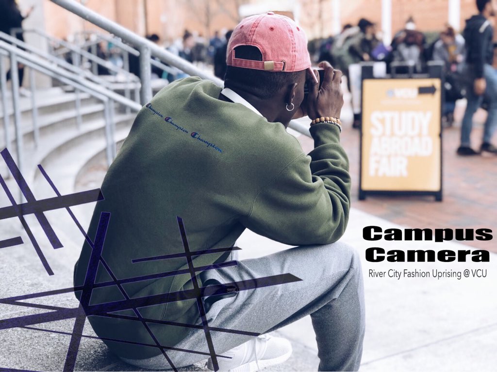 RCFashionU's tweet photo. Hey VCU #CampusCamera is here ! Look out for @AttillaMike at the compass tomorrow from 12-1 pm as he is looking to capture some stylish individuals for @RCFashionU 📸👔👞👗👢 https://t.co/wI1hqhgPG0