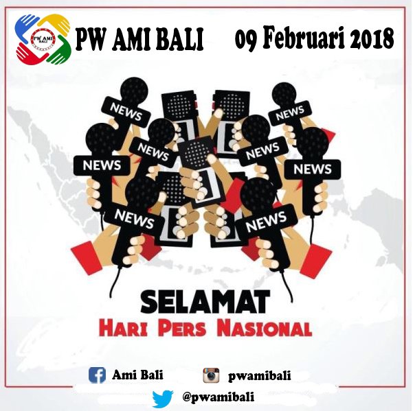 PwamiBali's tweet photo. Pengurus Wilayah Anak Muda Indonesia Bali Mengucapkan "Selamat Hari Pers Nasional, Pers Sebagai Alat Pemersatu Bangsa."
#AMIKeren
#AMIBali
#AMIUntukIndonesia
#HariPersNasional2018 https://t.co/qjUl2uCiti