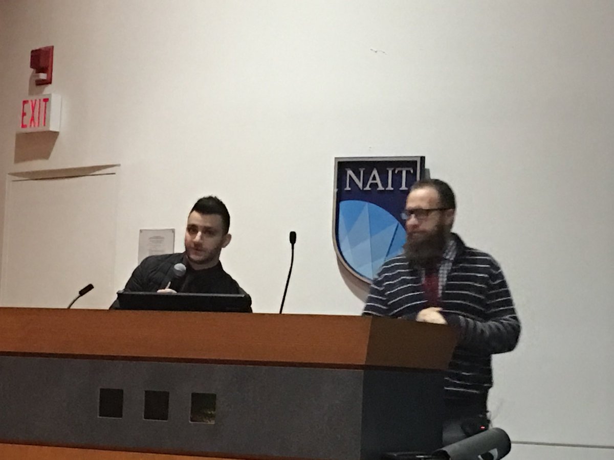 AndrewKnack's tweet photo. Thanks to the @naitmsa for organizing Islam Awareness Week. There is still 1 day left so you can visit the Shaw Theatre at @NAIT tomorrow from 6-8pm. #yeg https://t.co/tulZBnNedJ
