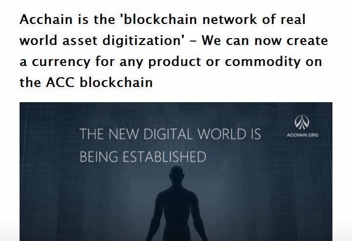 ACChainorg's tweet image. [Enter Acchain (ACC), otherwise known as, Asset Collection Chain.]
cryptonicles.com/posts/acchain-…