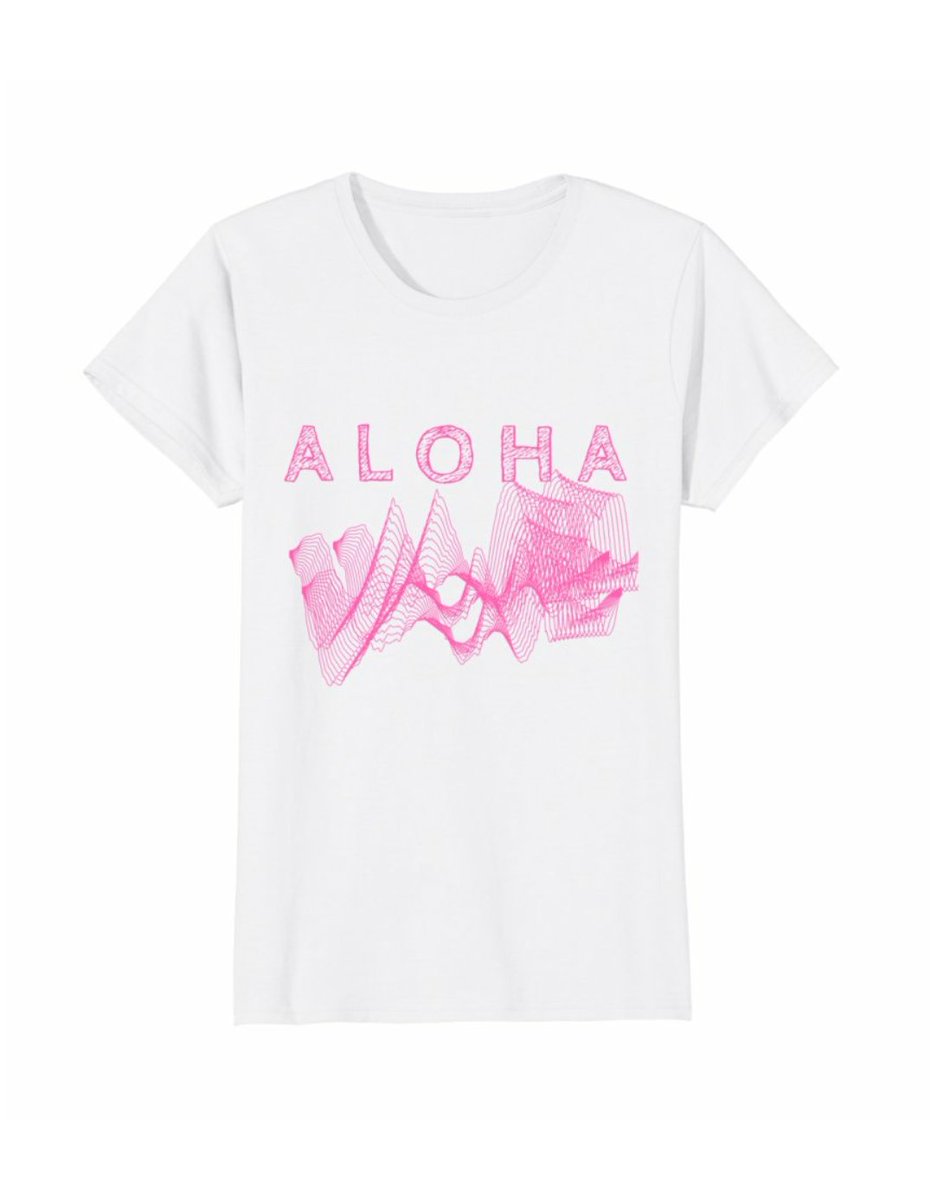 ALOHA Summer Awesome Pink Waves t-shirt amazon.com/dp/B079NY97S2/…