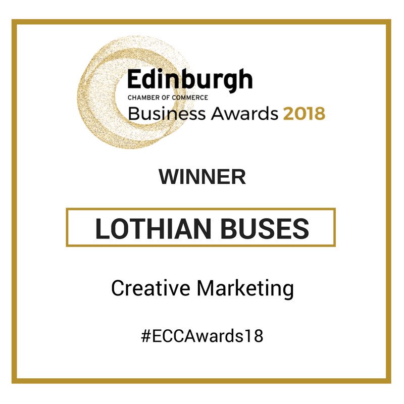 EdinChamber's tweet photo. Big congrats to @on_lothianbuses - Creative Marketing winners for 2018! #ECCAwards18 https://t.co/GJOtvRTNy7