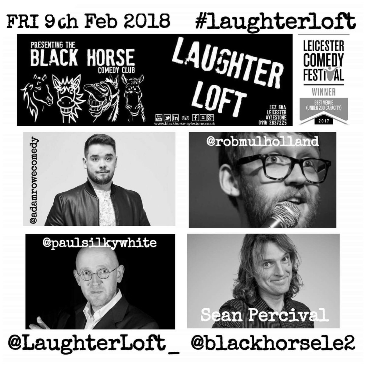 LaughterLoft_'s tweet photo. FriFreakingYay
Get Your Booty In Our #laughterloft For 1 Of The Greatest Night's Of Your Life
Live For Only £10
@adamrowecomedy
@robmulholland
@paulsilkywhite
#seanpercival
@LeicsComedyFest 
Call To Book Only 10 #tickets left
#FridayFeeling #comedy #VoteComedy #bestsmallvenue https://t.co/UdTxOH8U0W